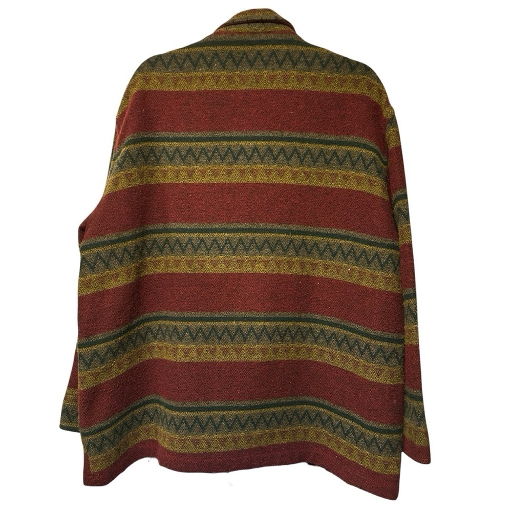 Rikkene Vintage Wool-Blend Aztec-Pattern Jacket Size L - Picture 6 of 7